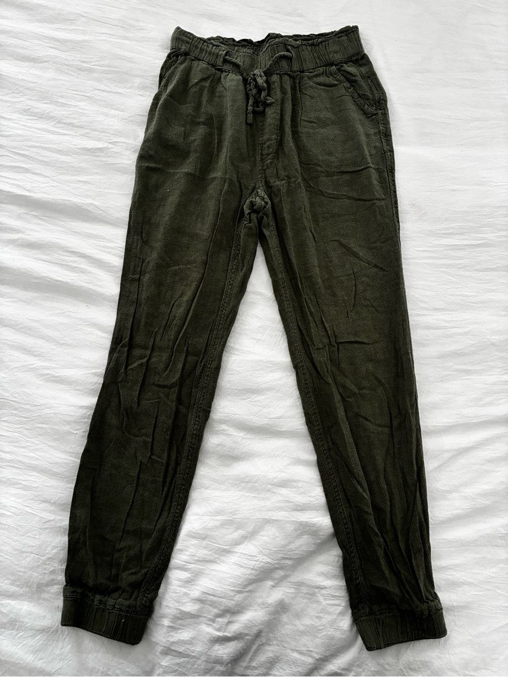 Hollister Olive Green Drawstring Joggers